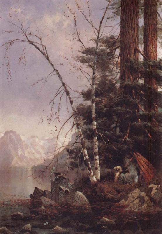 Edwin Deakin Fallen Leaf Lake Sweden oil painting art